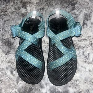 Chaco Kids Sandals - Aqua and Black
